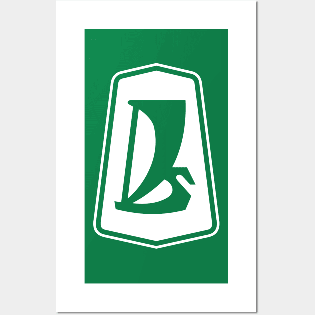 Lada Logo 1970s without lettering (white) Wall Art by GetThatCar